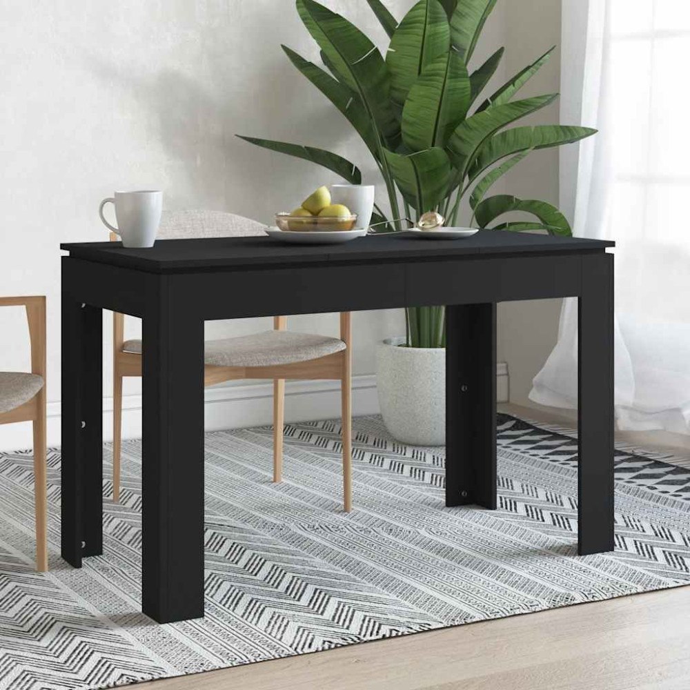 vidaXL Matbord svart 120x60x76 cm konstruerat trä