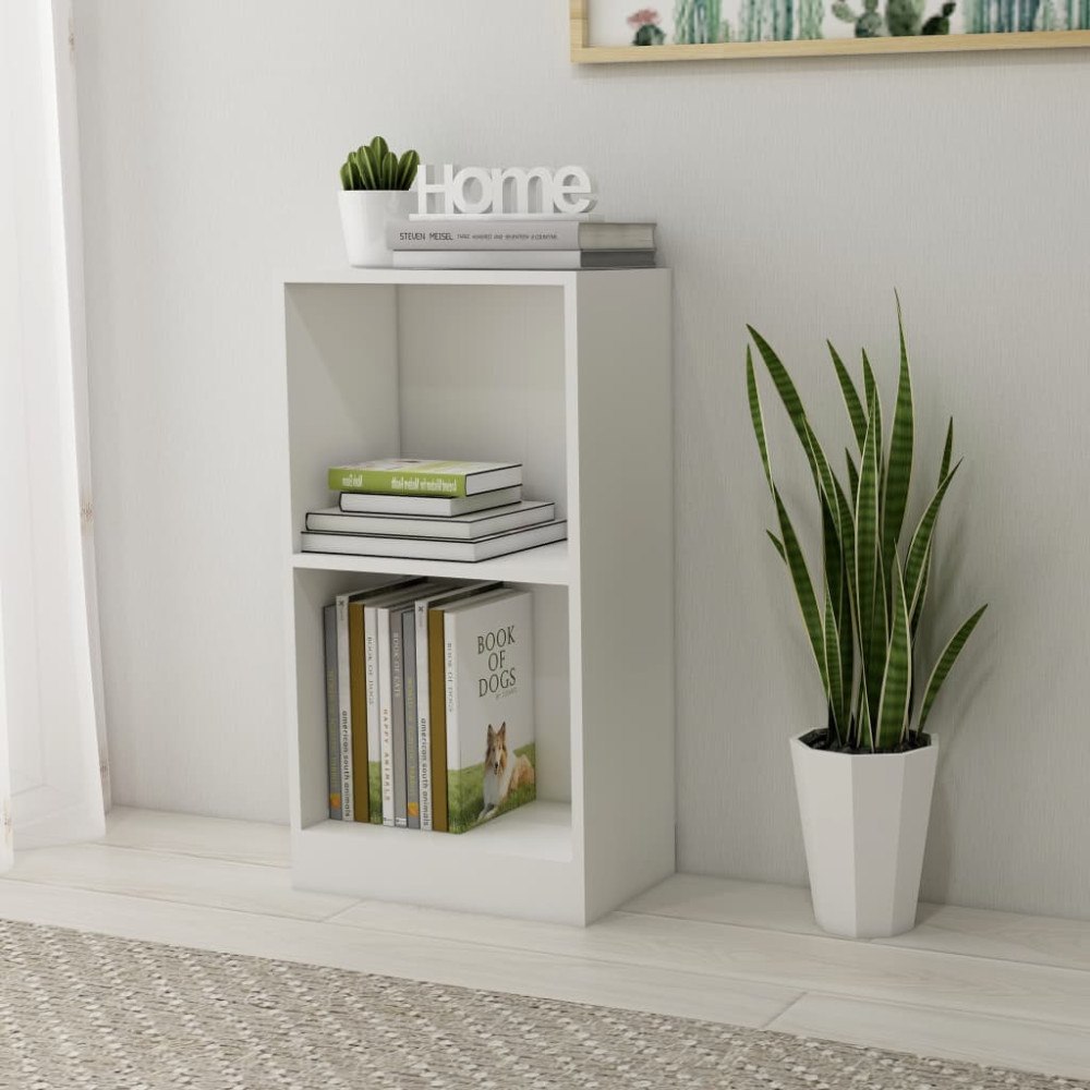 vidaXL Bokhylla vit 40x24x75 cm konstruerat trä