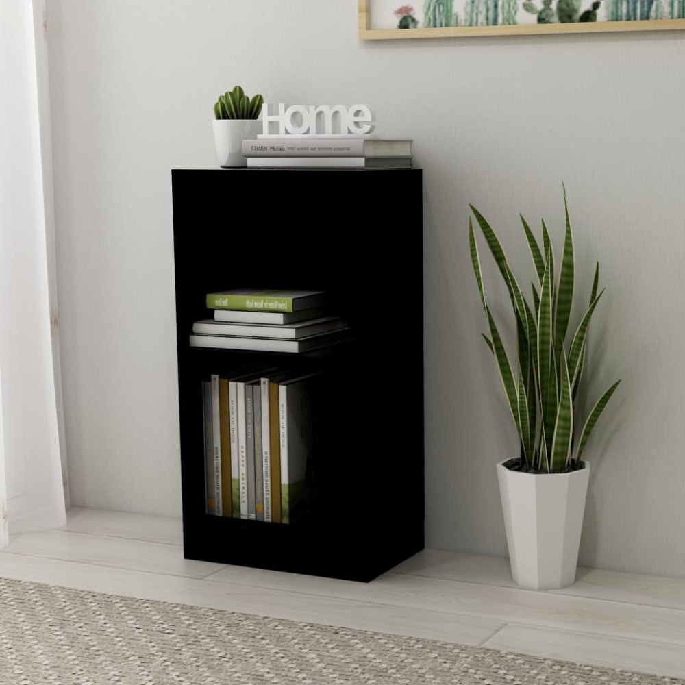 vidaXL Bokhylla svart 40x24x75 cm konstruerat trä