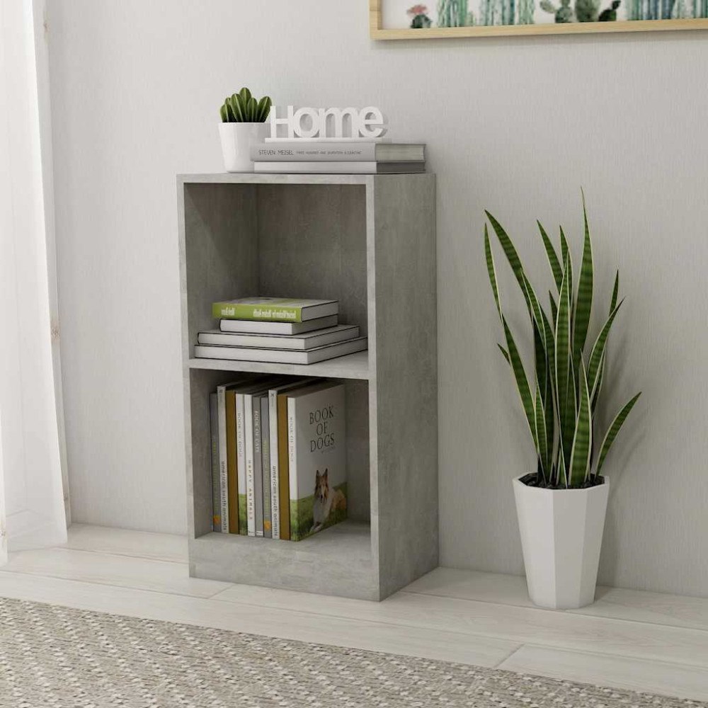 vidaXL Bokhylla betonggrå 40x24x75 cm konstruerat trä