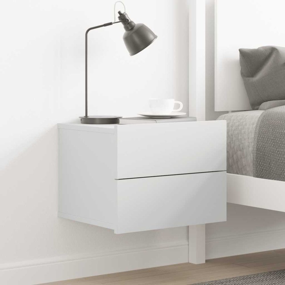 vidaXL Sängbord vit 40x30x30 cm konstruerat trä