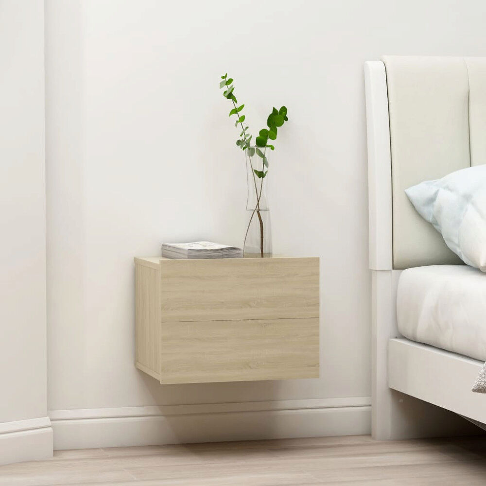vidaXL Sängbord sonoma ek 40x30x30 cm konstruerat trä