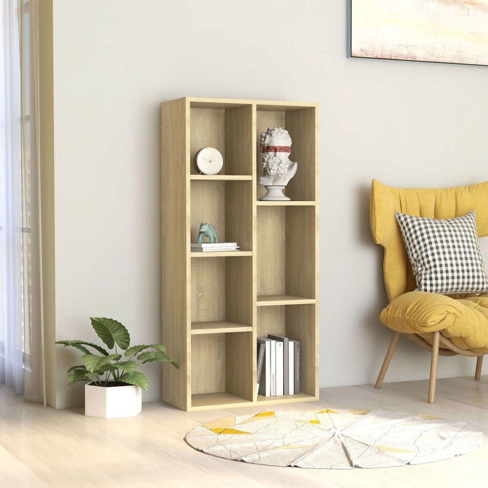 vidaXL Bokhylla sonoma-ek 50x25x106 cm konstruerat trä