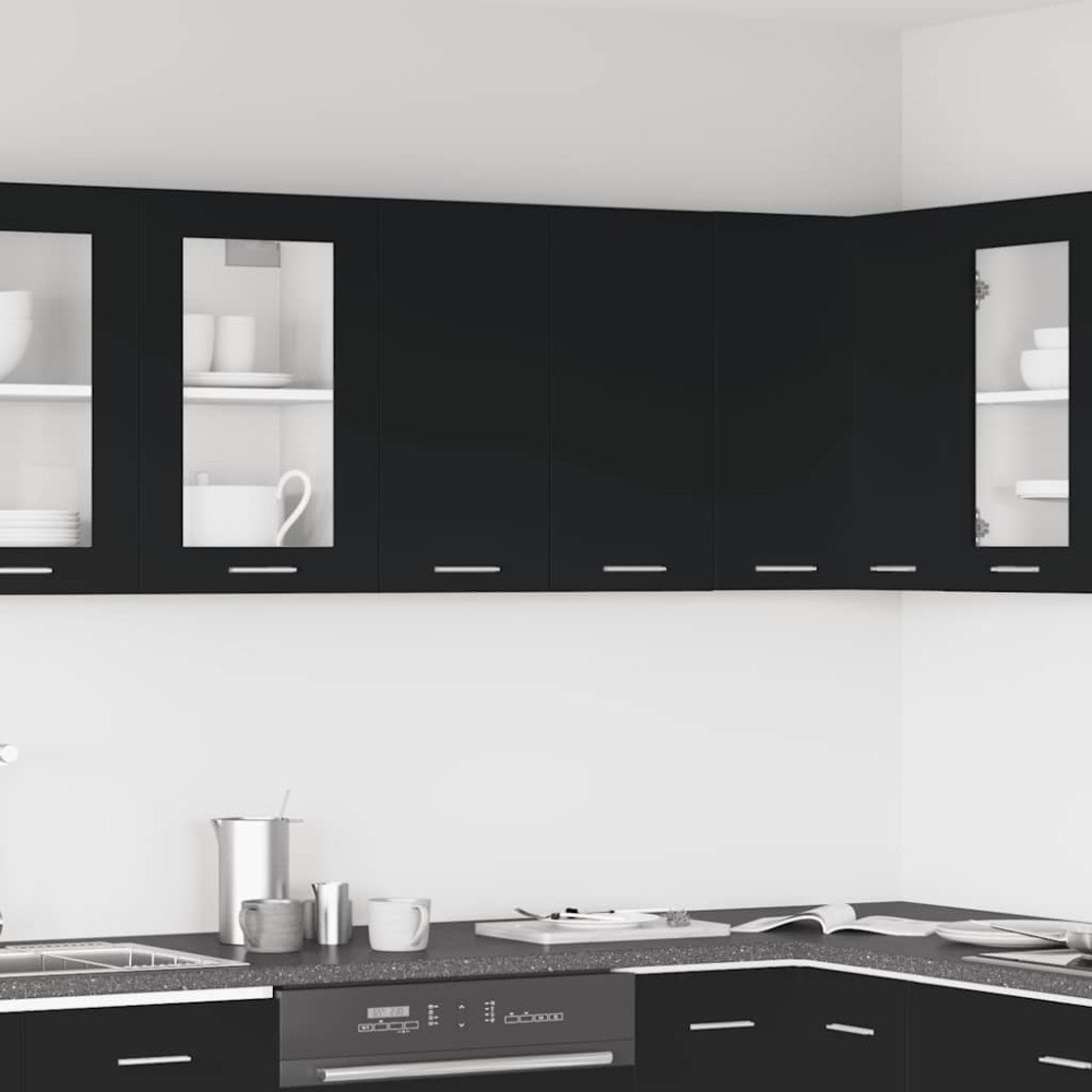 vidaXL Väggskåp “Lyon” svart 60x31x60 cm konstruerat trä