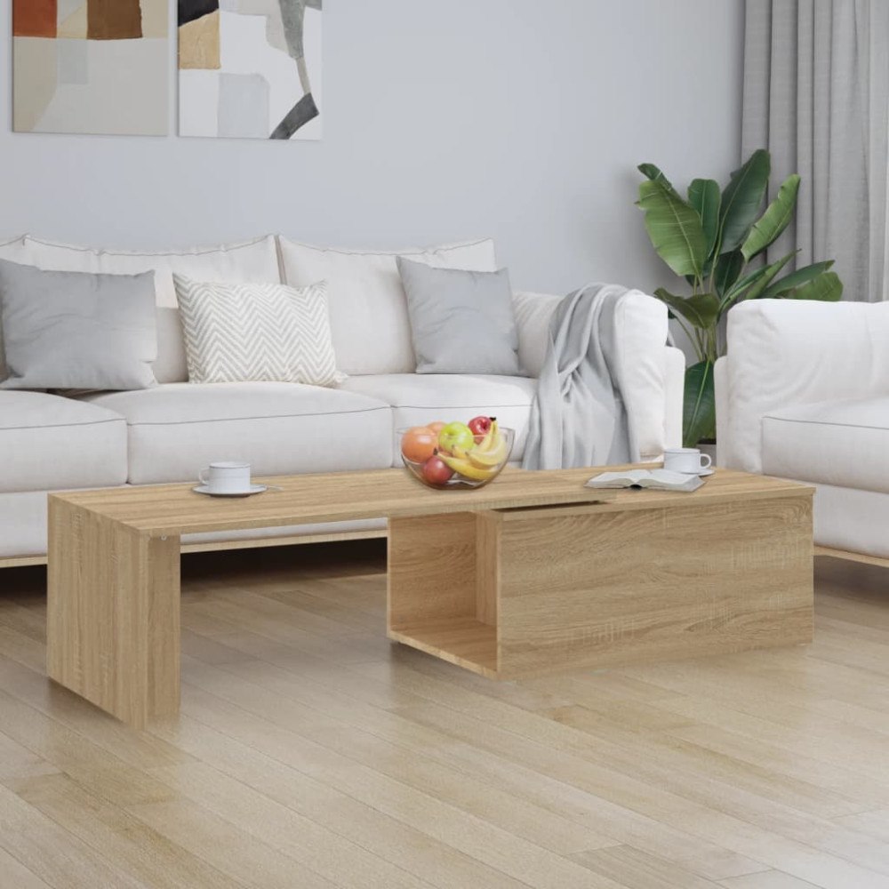 vidaXL Soffbord sonoma-ek 150x50x35 cm konstruerat trä