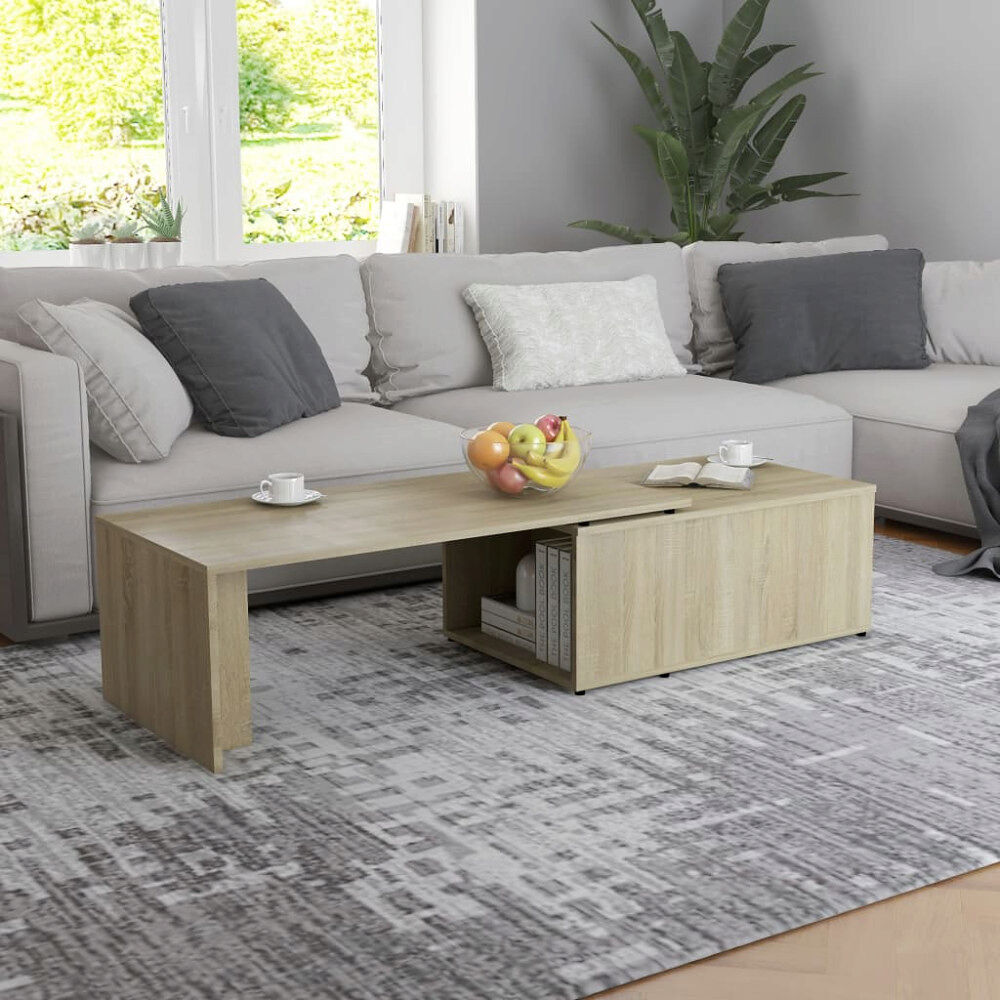 vidaXL Soffbord sonoma-ek 150x50x35 cm konstruerat trä