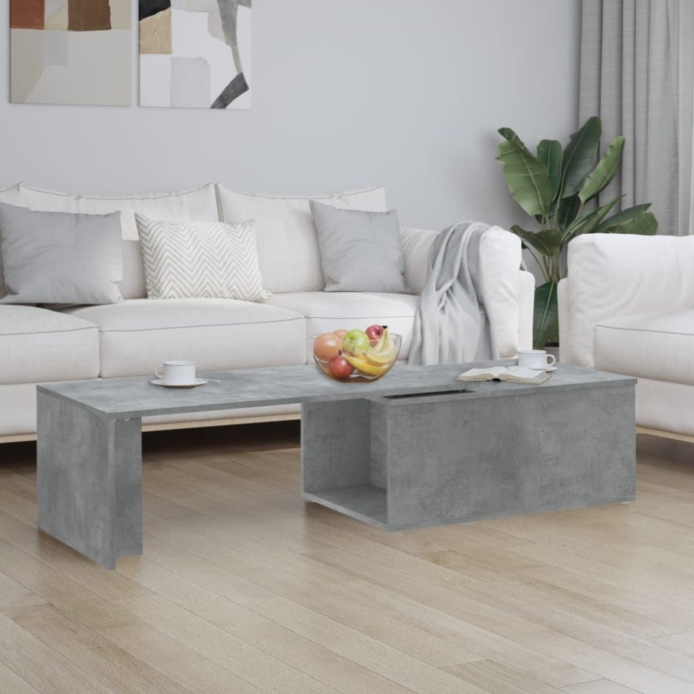 vidaXL Soffbord betonggrå 150x50x35 cm konstruerat trä