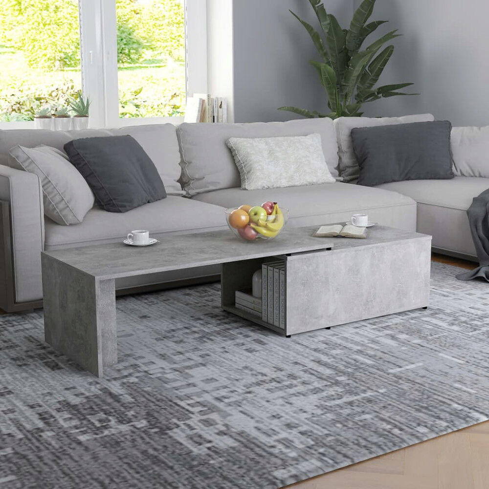 vidaXL Soffbord betonggrå 150x50x35 cm konstruerat trä