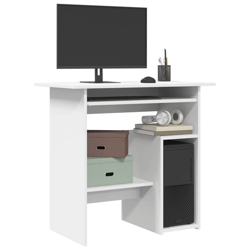 vidaXL Skrivbord vit 80x45x74 cm konstruerat trä