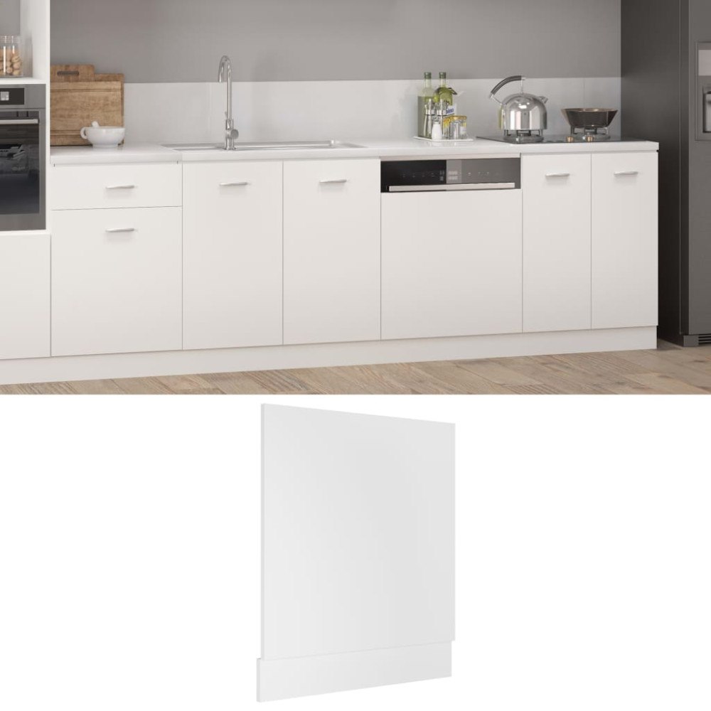 vidaXL Front för diskmaskin “Lyon” vit 59,5x3x67 cm konstruerat trä