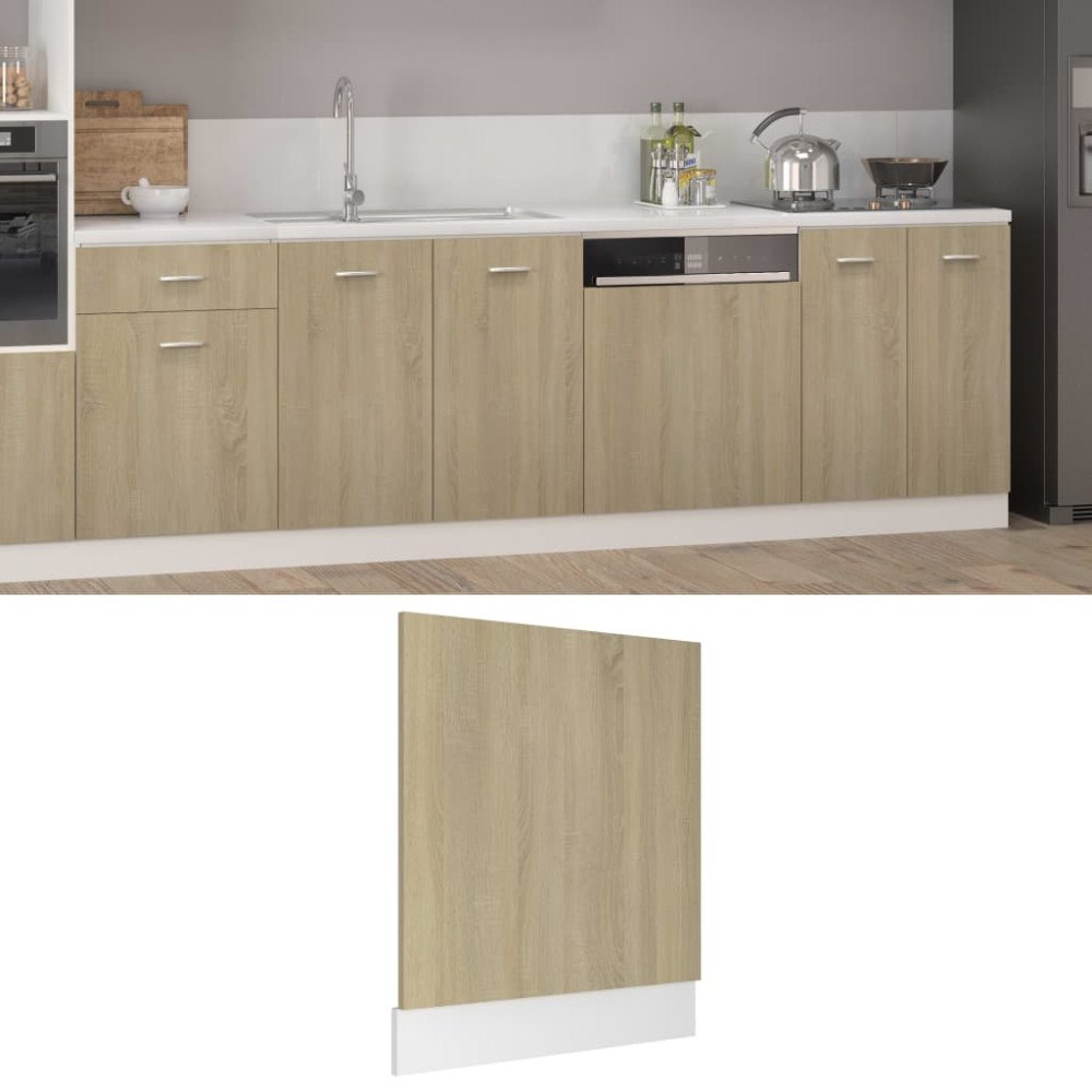 vidaXL Front för diskmaskin “Lyon” sonoma-ek 59,5x3x67 cm