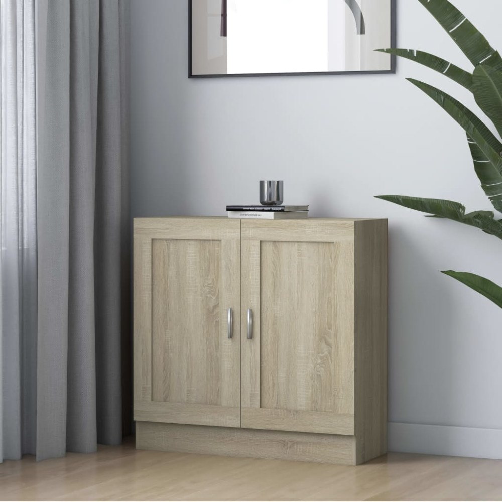 vidaXL Bokhylla sonoma-ek 82,5x30,5x80 cm konstruerat trä