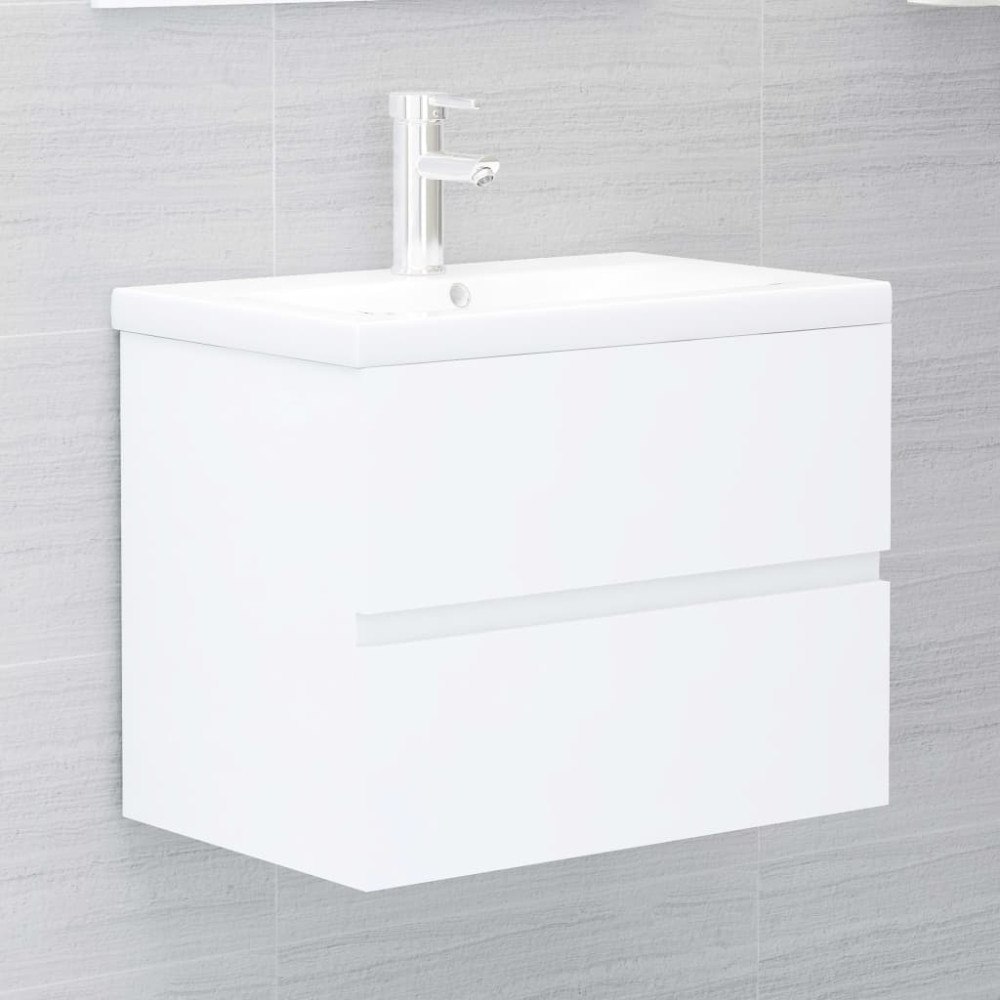 vidaXL Tvättställsskåp vit 60x38,5x45 cm konstruerat trä