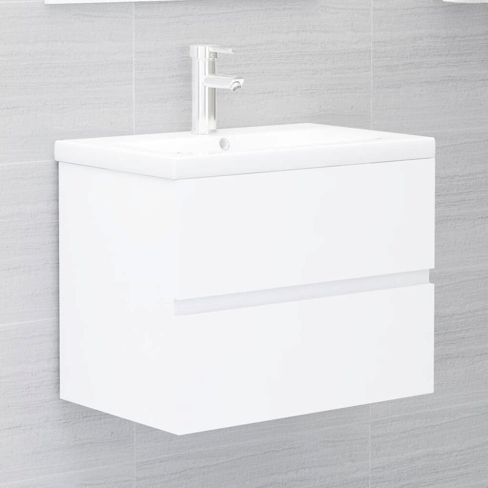 vidaXL Tvättställsskåp vit 60x38,5x45 cm konstruerat trä