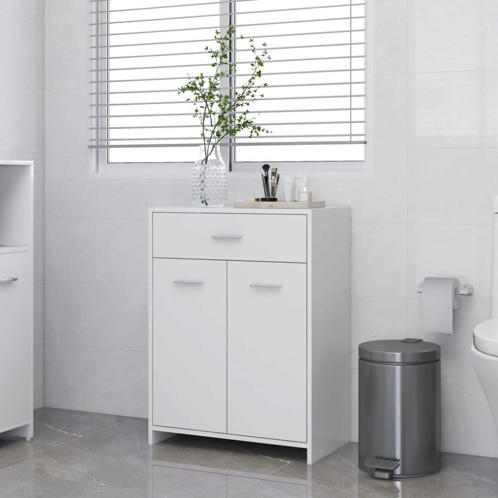 vidaXL Badrumsskåp vit 60x33x80 cm konstruerat trä
