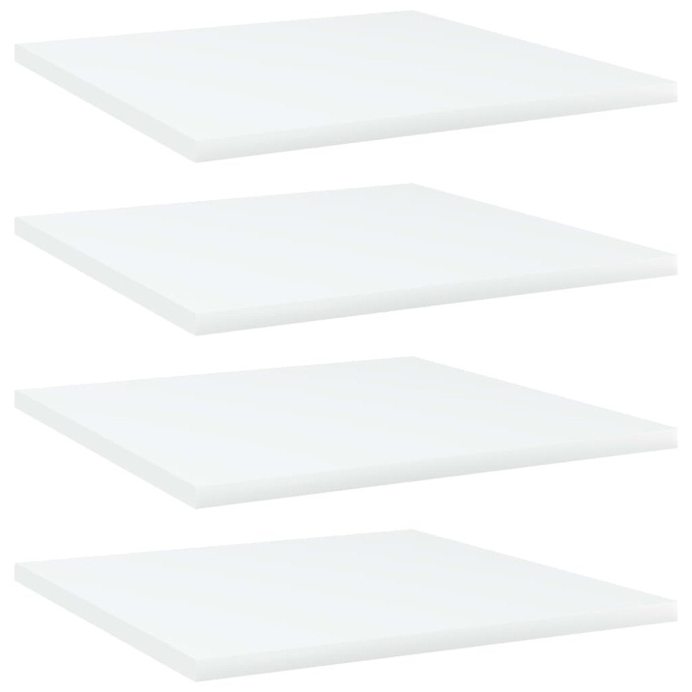 vidaXL Hyllplan 4 st vit 40x40x1,5 cm konstruerat trä