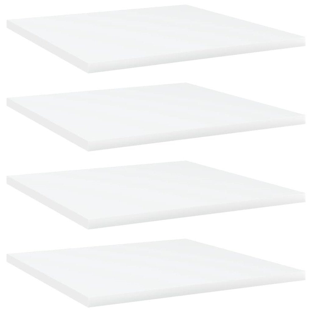 vidaXL Hyllplan 4 st vit 40x40x1,5 cm konstruerat trä