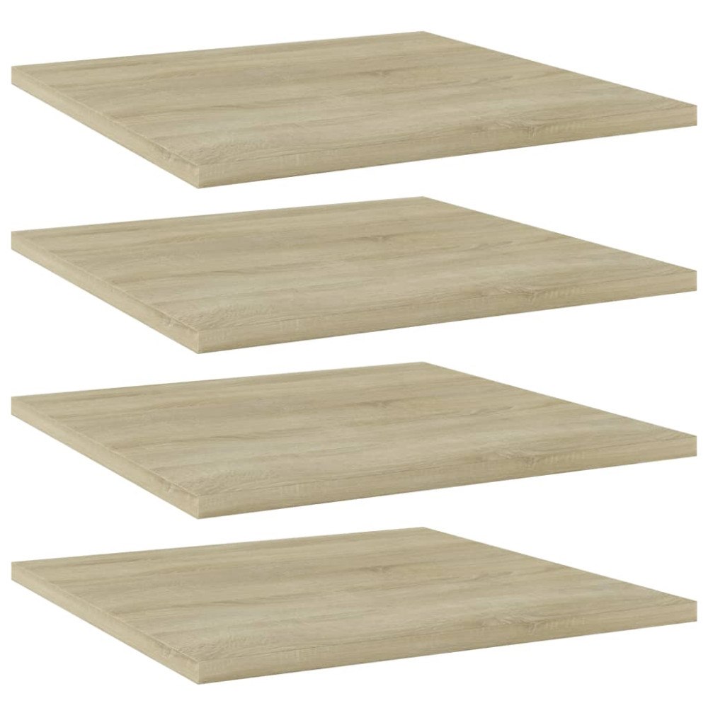 vidaXL Hyllplan 4 st sonoma-ek 40x40x1,5 cm konstruerat trä
