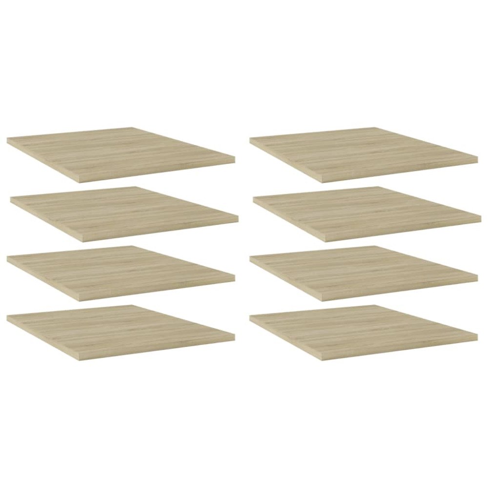 vidaXL Hyllplan 8 st sonoma-ek 40x50x1,5 cm konstruerat trä