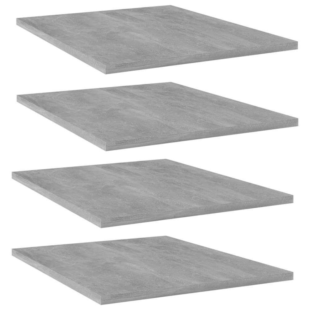 vidaXL Hyllplan 4 st betonggrå 40x50x1,5 cm konstruerat trä