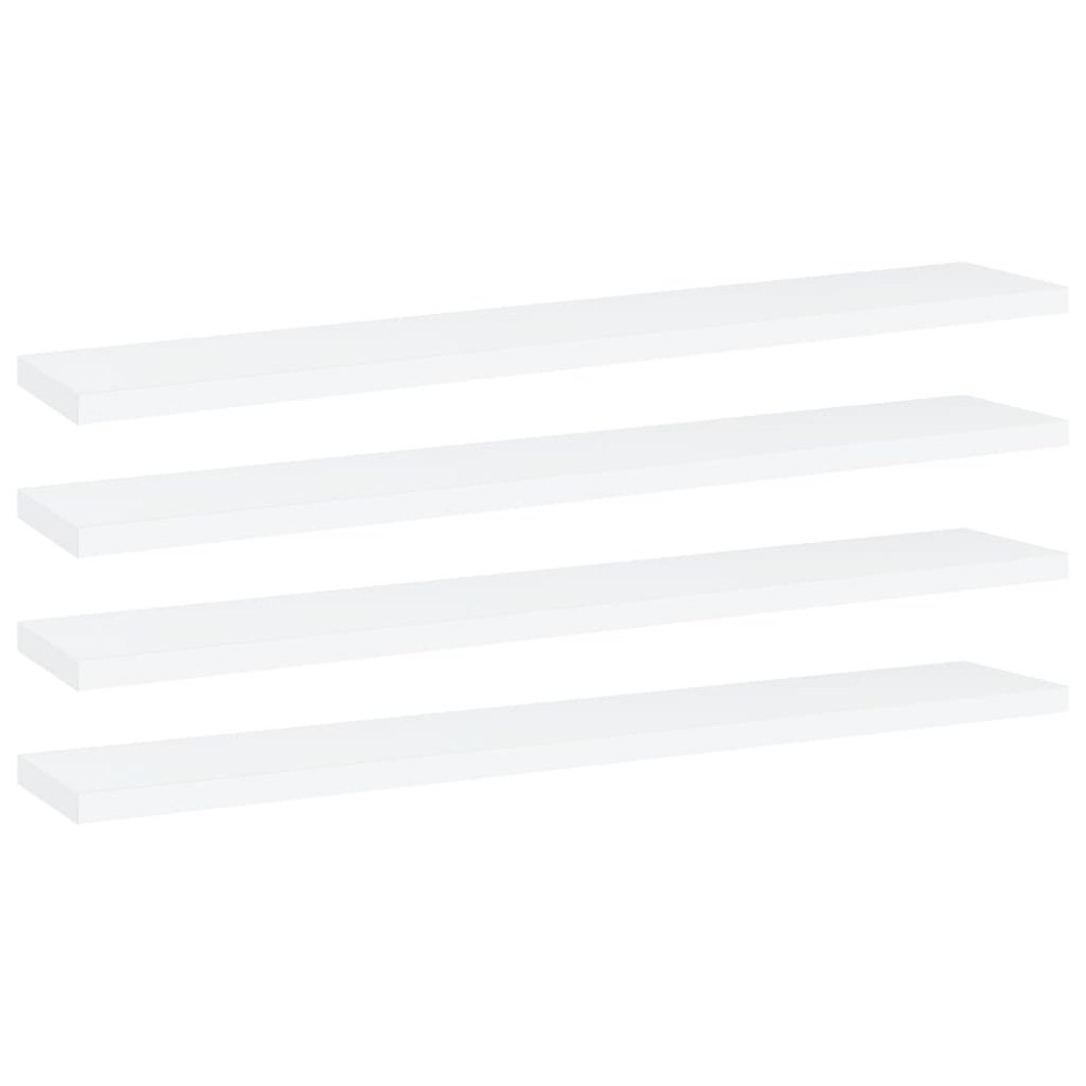 vidaXL Hyllplan 4 st vit 60x10x1,5 cm konstruerat trä
