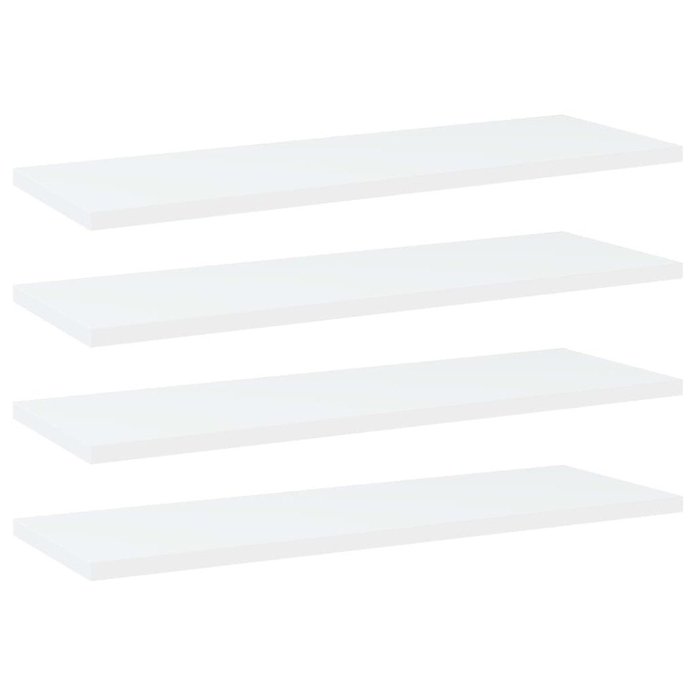 vidaXL Hyllplan 4 st vit 60x20x1,5 cm konstruerat trä
