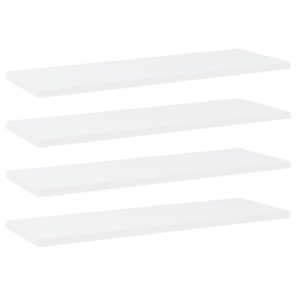 vidaXL Hyllplan 4 st vit 60x20x1,5 cm konstruerat trä