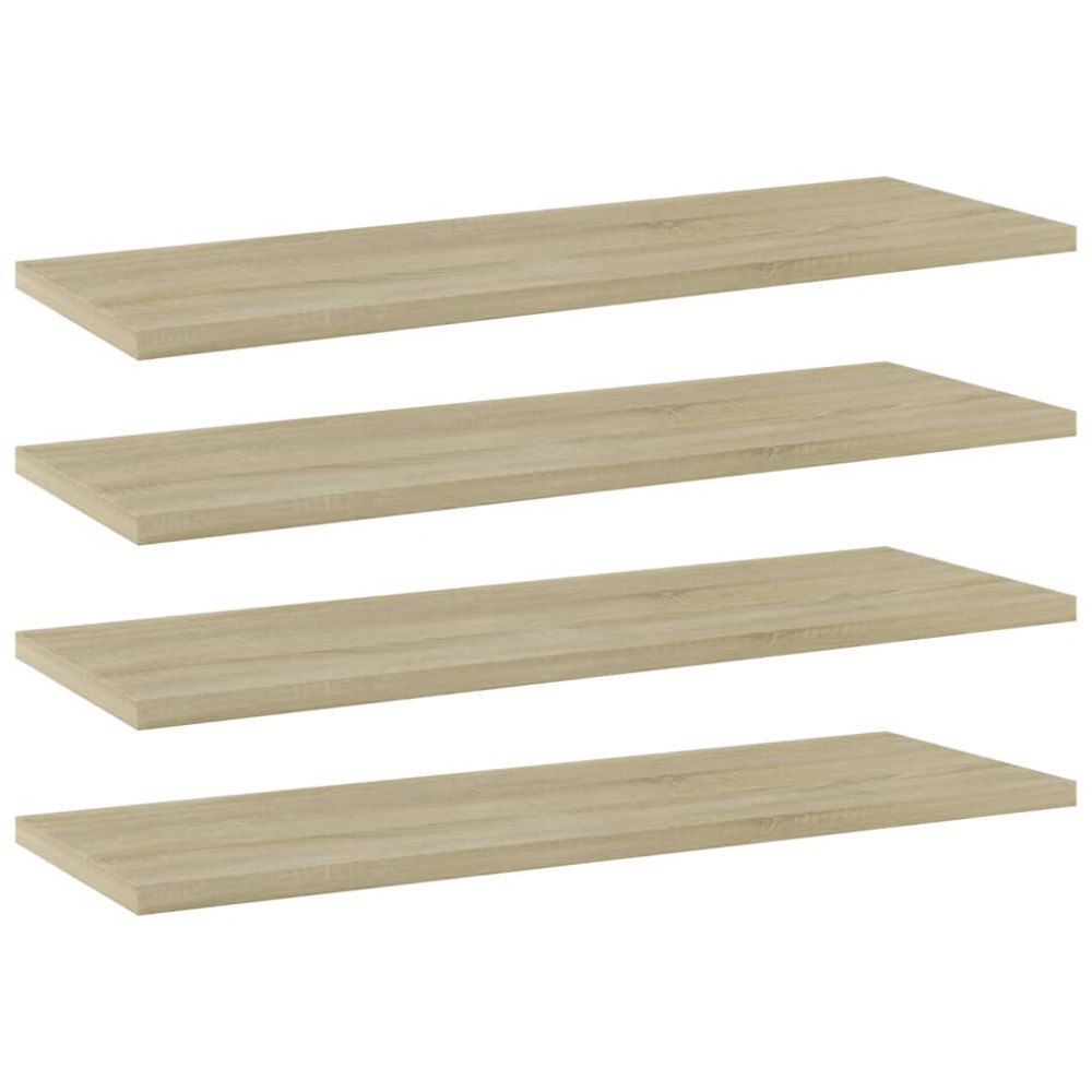 vidaXL Hyllplan 4 st sonoma-ek 60x20x1,5 cm konstruerat trä
