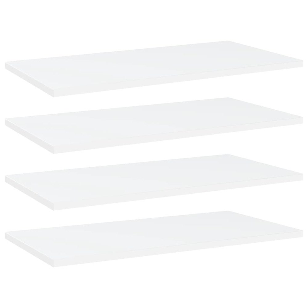vidaXL Hyllplan 4 st vit 60x30x1,5 cm konstruerat trä