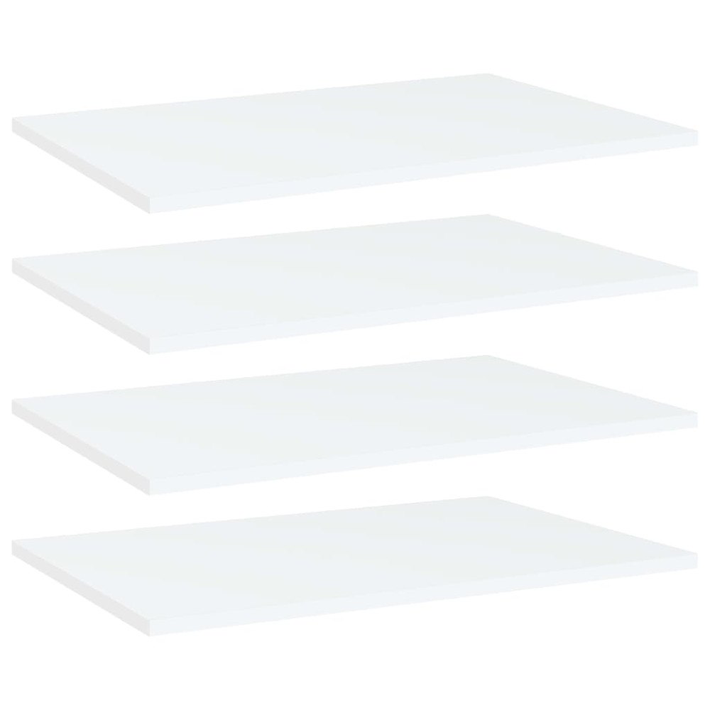 vidaXL Hyllplan 4 st vit 60x40x1,5 cm konstruerat trä