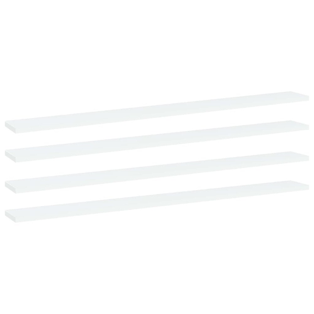 vidaXL Hyllplan 4 st vit 100x10x1,5 cm konstruerat trä