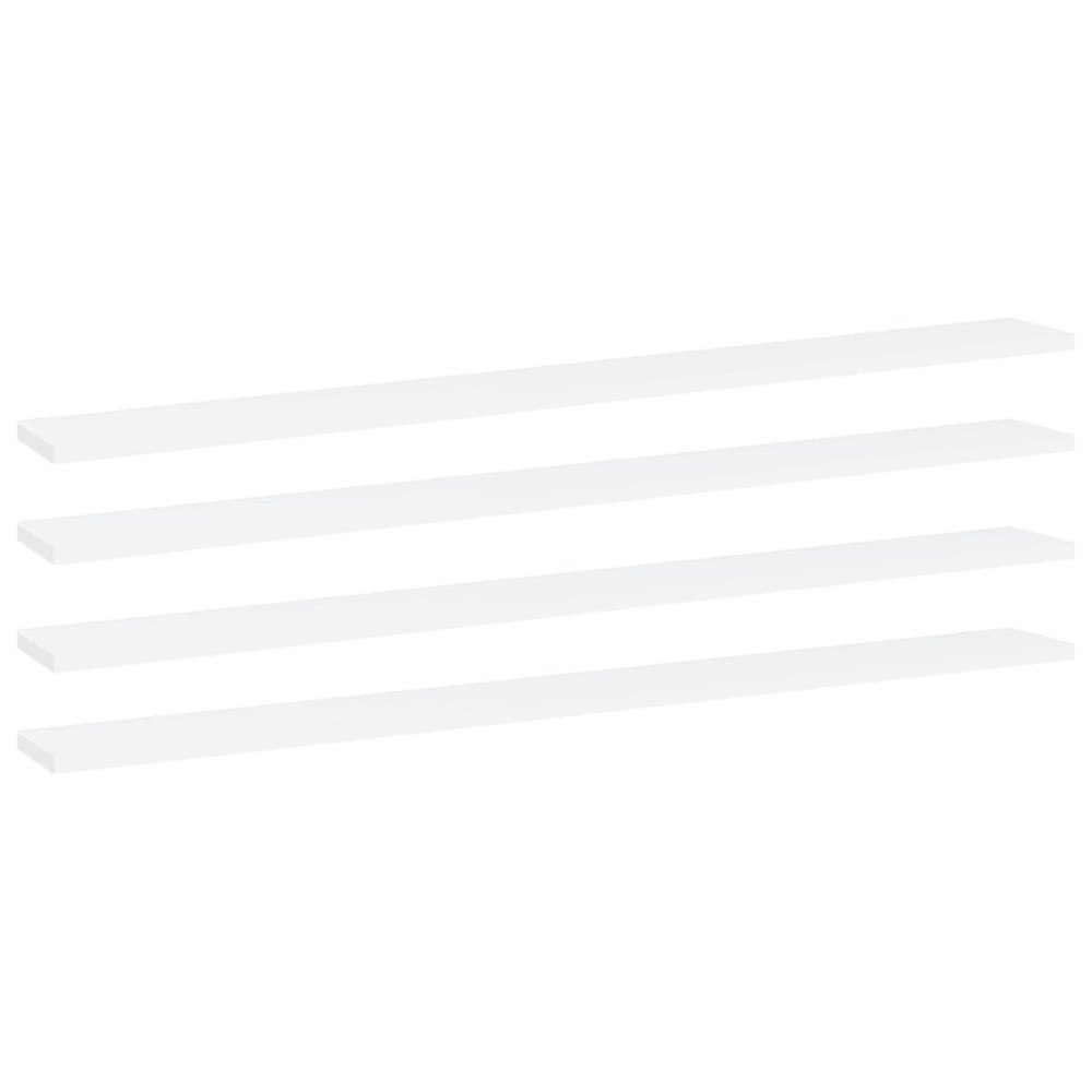 vidaXL Hyllplan 4 st vit 100x10x1,5 cm konstruerat trä