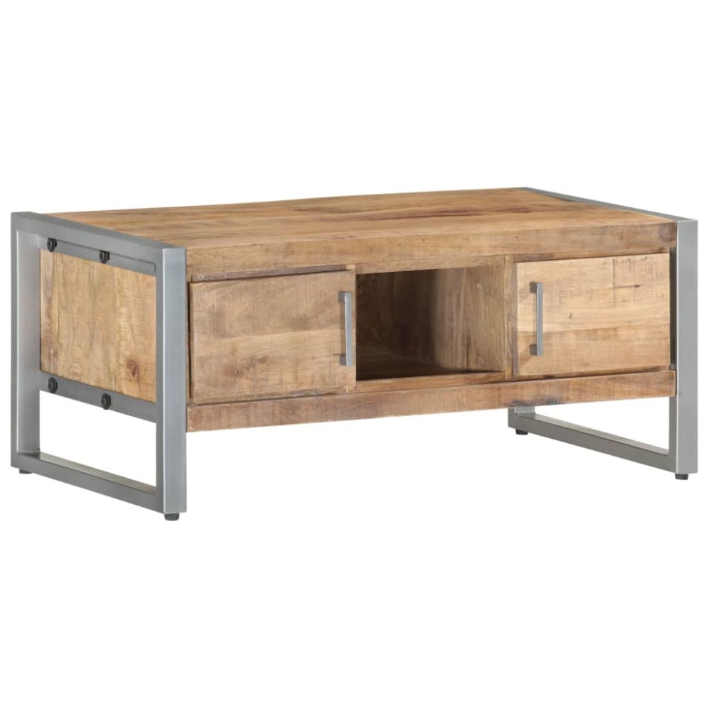 vidaXL Soffbord 95x50x40 cm grovt mangoträ