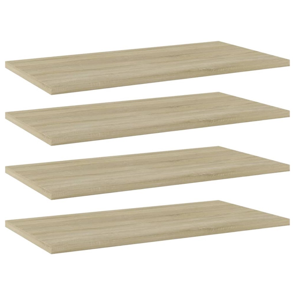 vidaXL Hyllplan 4 st sonoma-ek 60x30x1,5 cm konstruerat trä