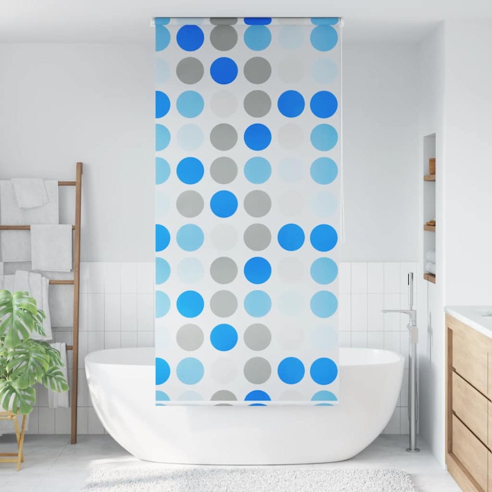 vidaXL Rullgardin för dusch 100x240 cm cirkel