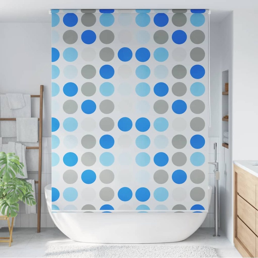 vidaXL Rullgardin för dusch 140x240 cm cirkel