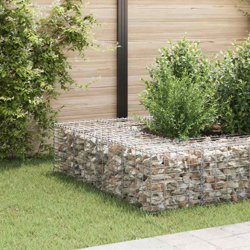 vidaXL Planteringsgabion upphöjd stål 40x40x40 cm