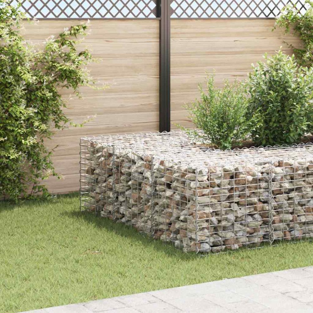vidaXL Planteringsgabion upphöjd stål 60x60x60 cm