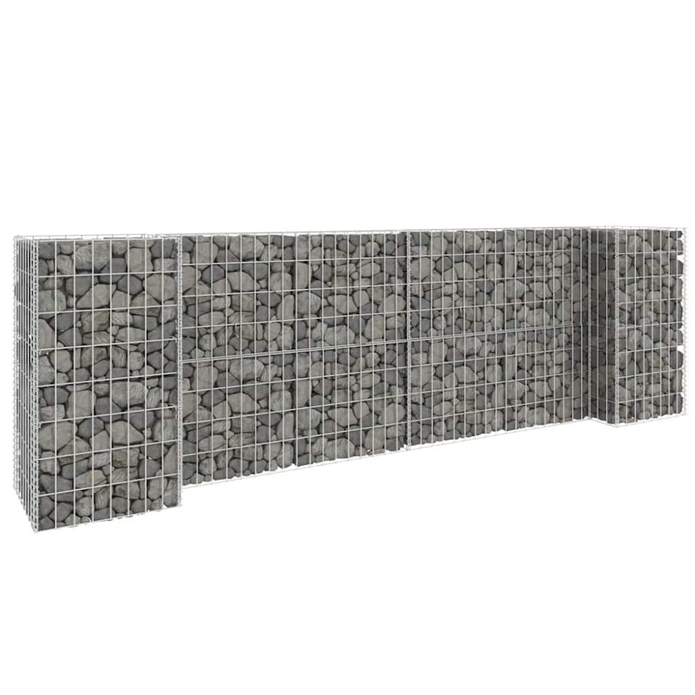 vidaXL Planteringsgabion H-formad stål 260x40x80 cm