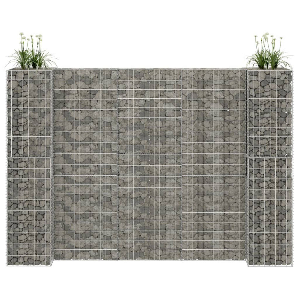 vidaXL Planteringsgabion H-formad stål 260x40x180 cm