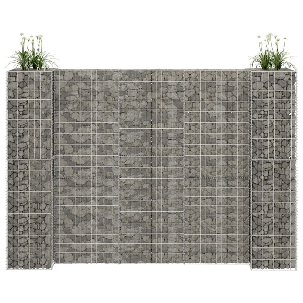 vidaXL Planteringsgabion H-formad stål 260x40x200 cm