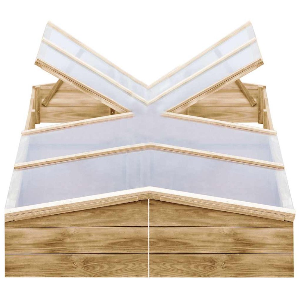 vidaXL Drivbänk 2 st impregnerad furu 200x50x35 cm