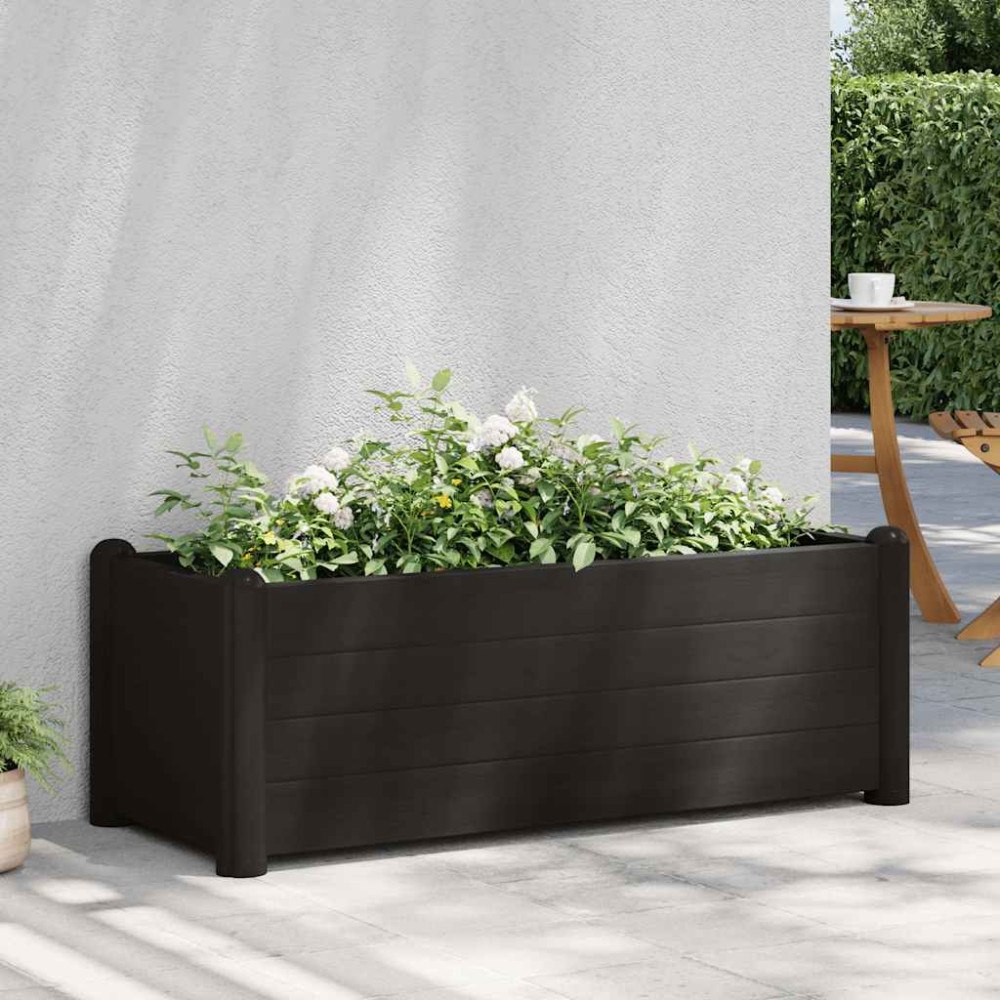vidaXL Upphöjd odlingslåda PP antracit 100x43x35 cm