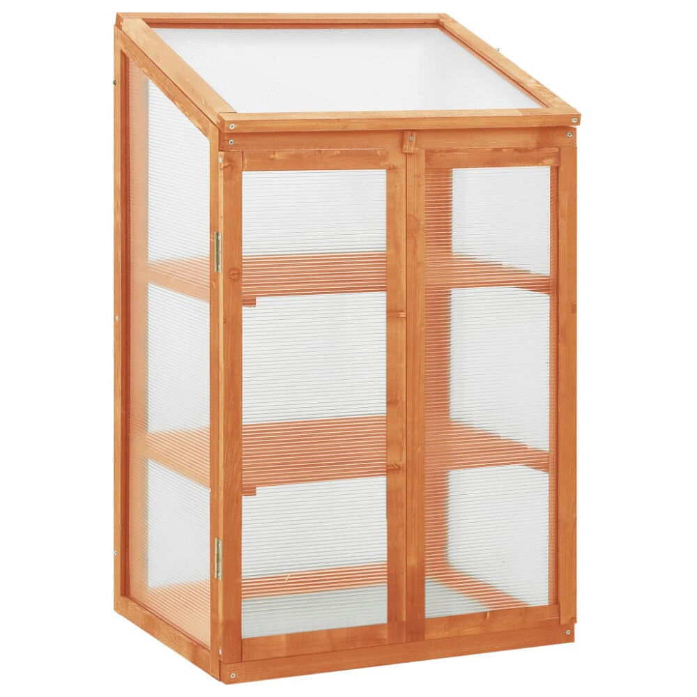 vidaXL Växthus 60x45x100 cm granträ