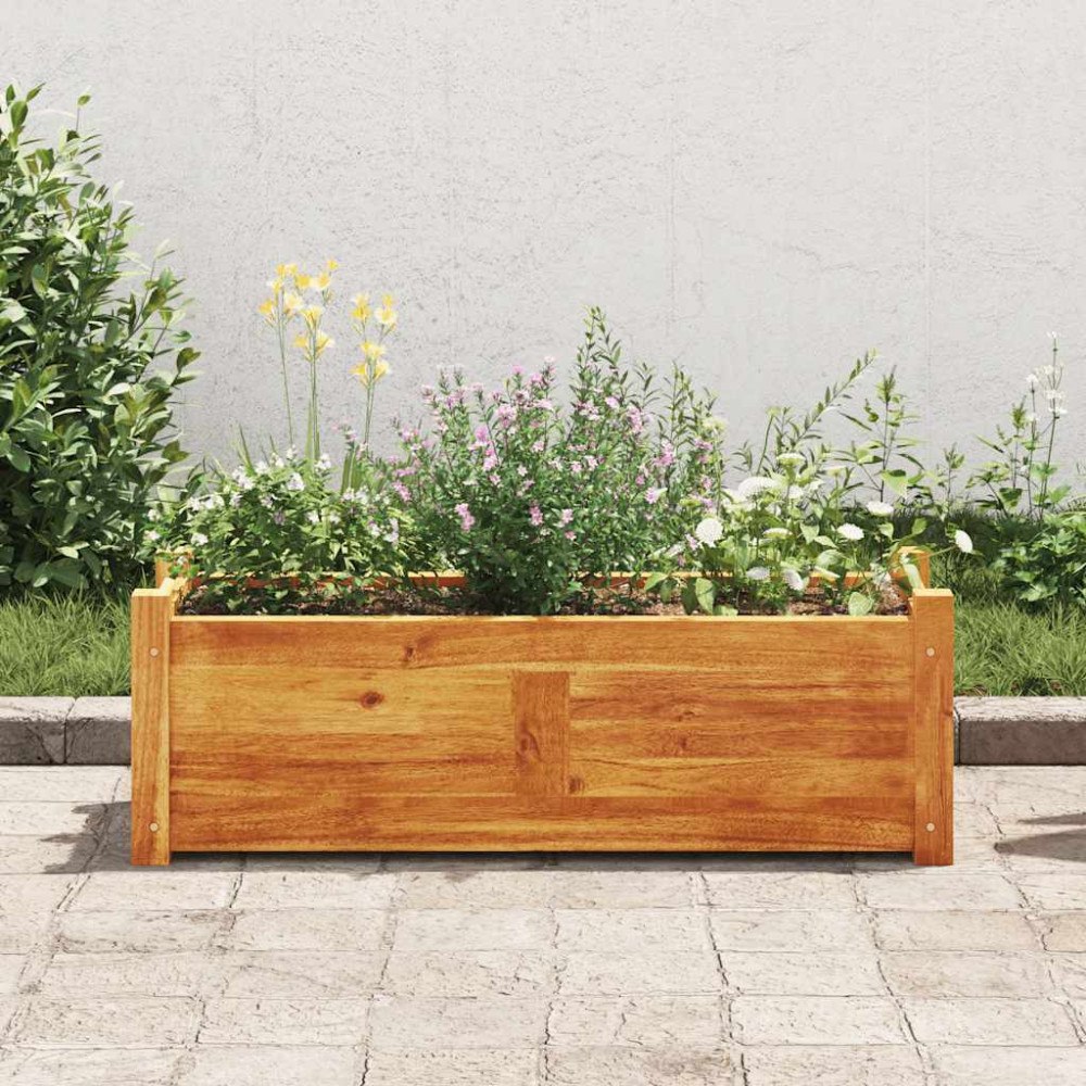 vidaXL Blomlåda upphöjd akaciaträ 76x27,6x25 cm