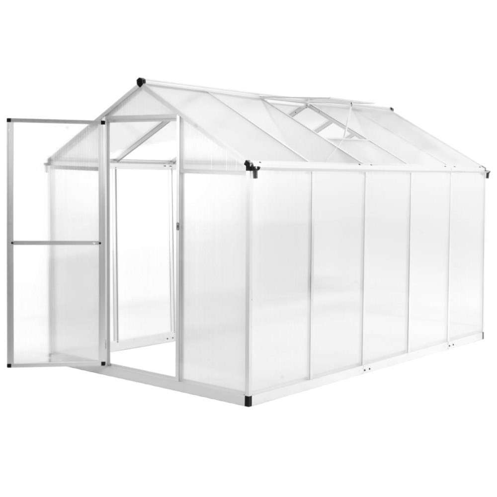 vidaXL Växthus aluminium 302x190x195 cm 11,19 m³