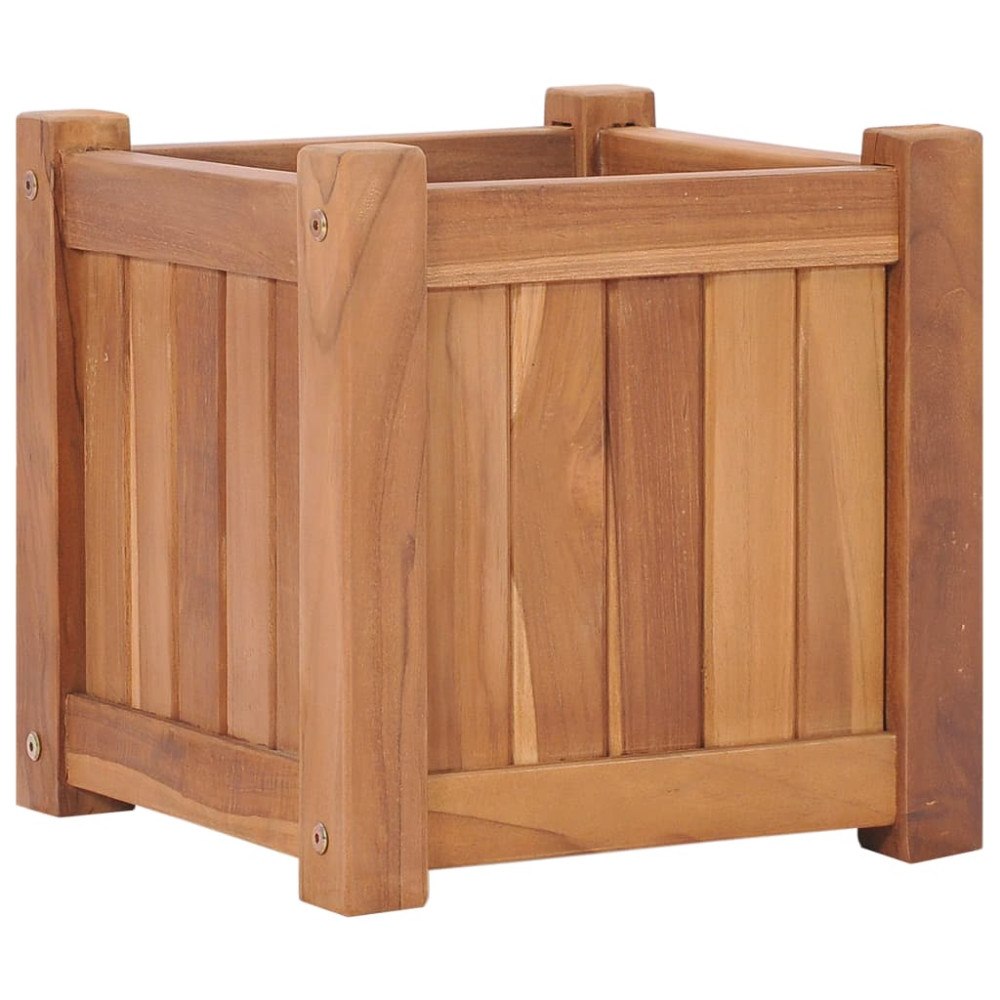 vidaXL Odlingslåda upphöjd 30x30x30 cm massivt teakträ