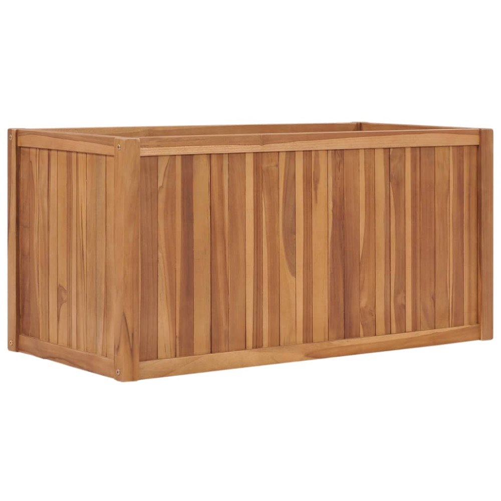 vidaXL Odlingslåda upphöjd 100x50x50 cm massivt teakträ