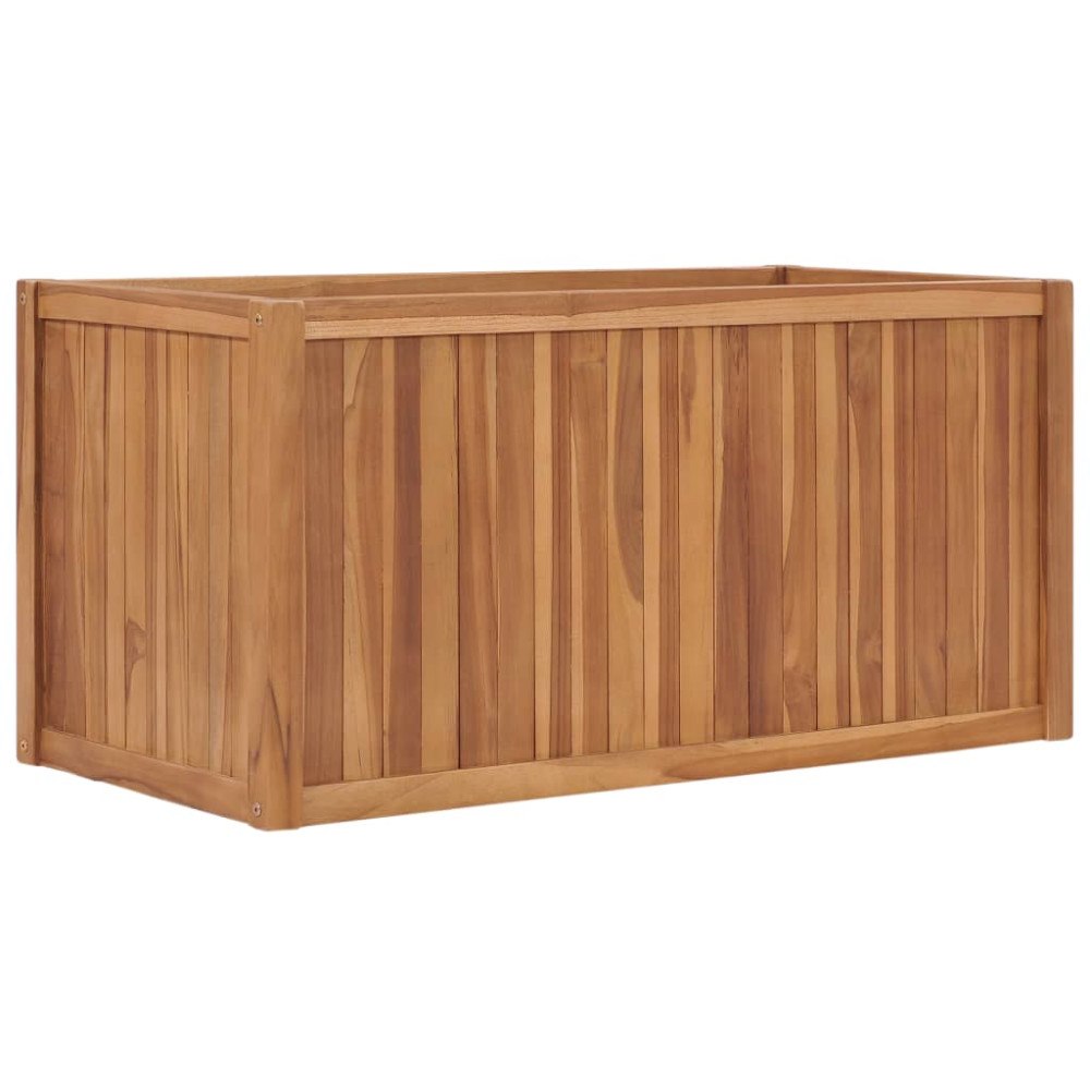 vidaXL Odlingslåda upphöjd 100x50x50 cm massivt teakträ