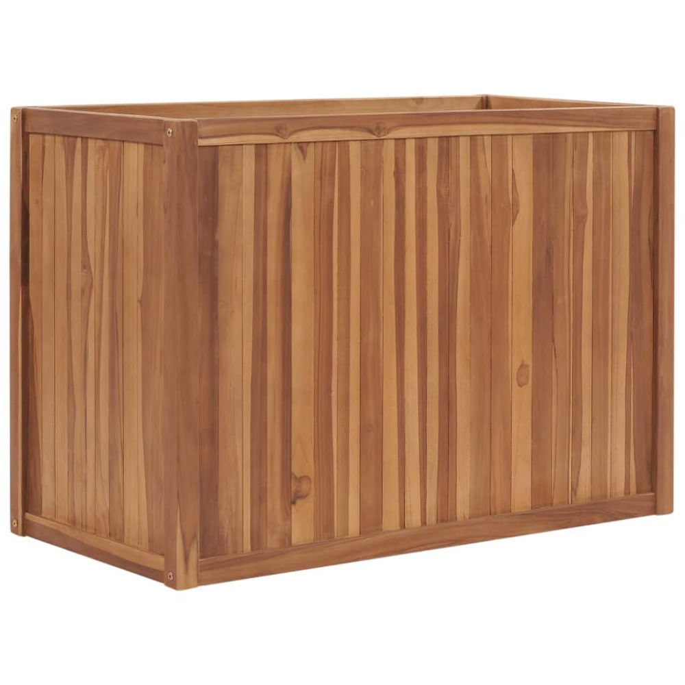 vidaXL Odlingslåda upphöjd 100x50x70 cm massivt teakträ